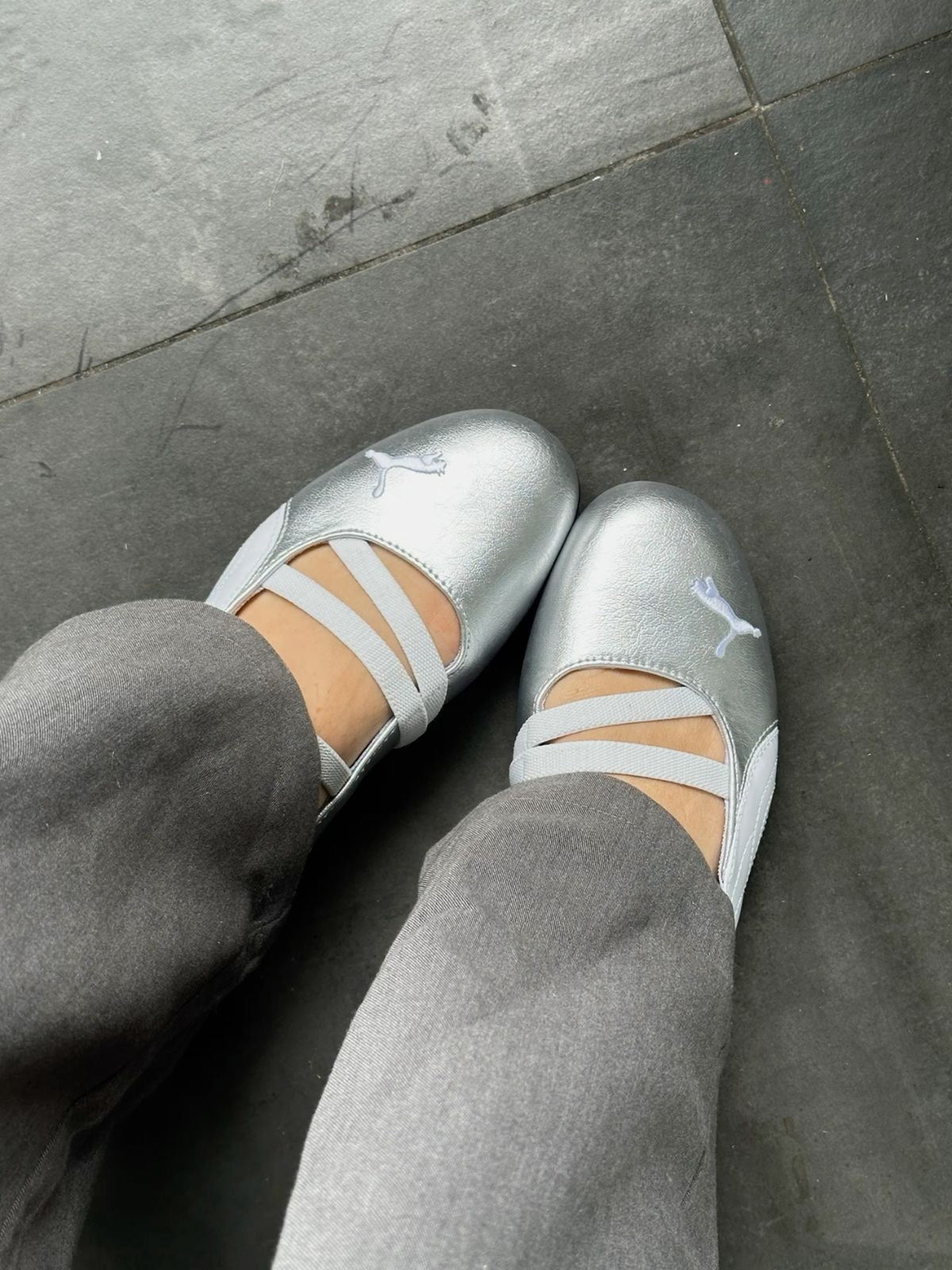 Ballet Spint - Silver/White