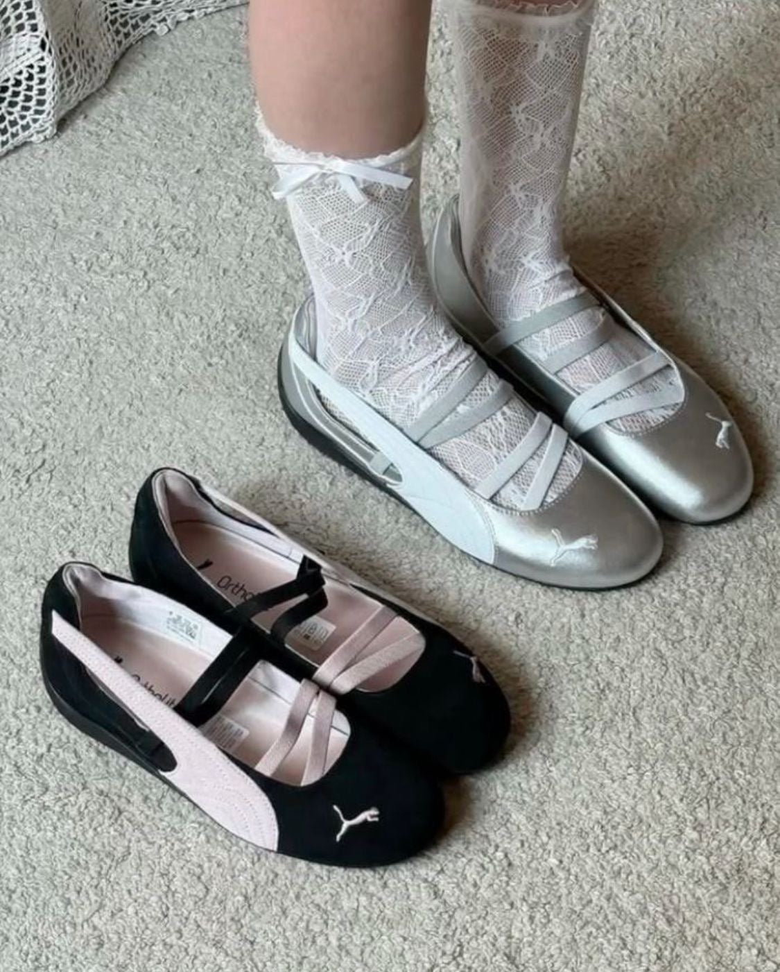 Ballet Spint - Silver/White